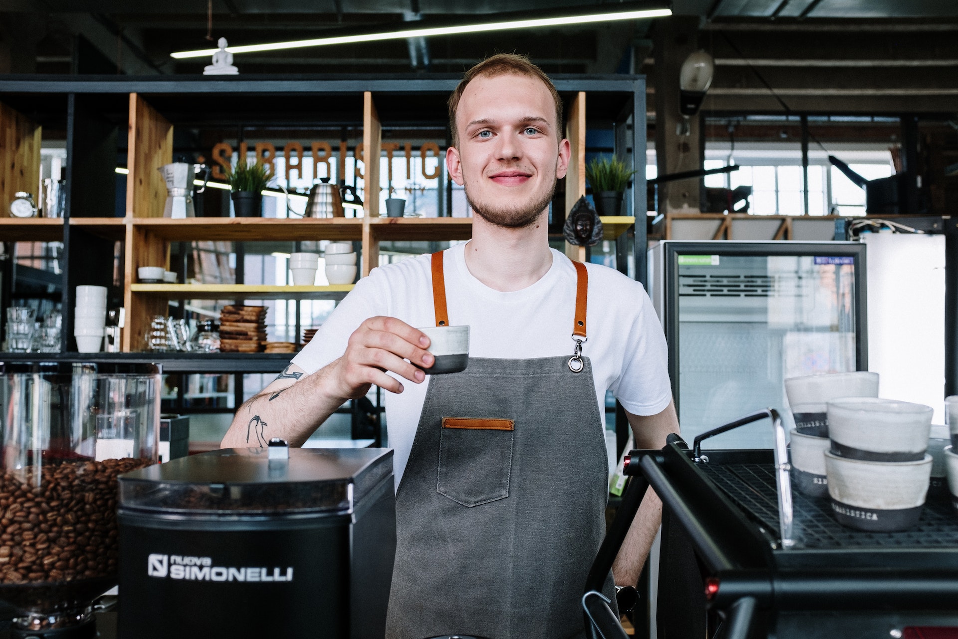 Man holding coffee